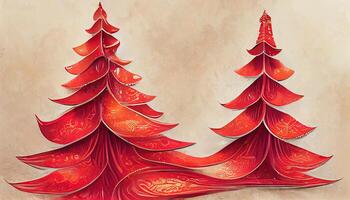 joyeux Noël salutation carte avec flocons de neige vecteur illustration. génératif ai photo