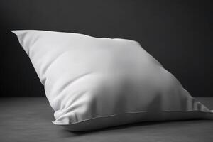Vide blanc oreiller pour maquette illustration avec génératif ai photo