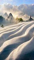 cette magnifique Fée blanc rouge. génératif ai photo