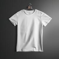 Vide blanc t chemise tee pour maquette illustration avec génératif ai photo