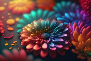 coloré fleur Contexte avec une pente effet. ai généré photo