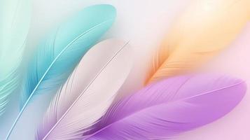coloré plumes arrière-plan, doux pastel couleurs, abstrait Contexte. photo