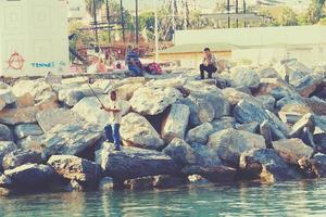 original paysage de le Port et ville de Alanya dans dinde de le mer photo