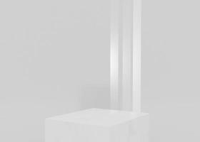 3d le rendu des produits minimal podium sur blanc Plate-forme photo