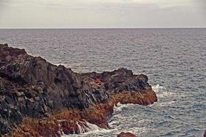 original volcanique paysages de le Espagnol île de lanzarote photo