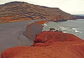 original volcanique paysages de le Espagnol île de lanzarote photo