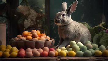 content Pâques vacances mignonne lapin animal numérique marrant illustration photo