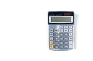 Nouveau moderne calculatrice isolé sur blanc Contexte photo