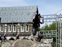 tremblement de terre endommagé cathédrale, christchurch, Nouveau la zélande, 2014 photo