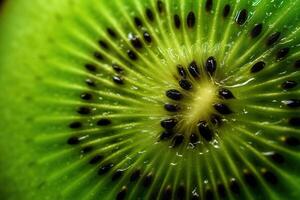 génératif ai, macro Frais kiwi texturé Contexte photo