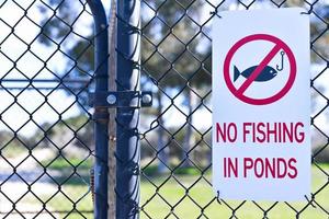 non pêche signe avertissement photo