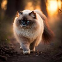 le enchanteur qualités de une ragdoll chat, génératif ai photo