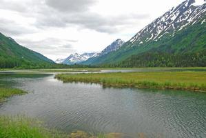 zone humide Lac dans le montagnes photo