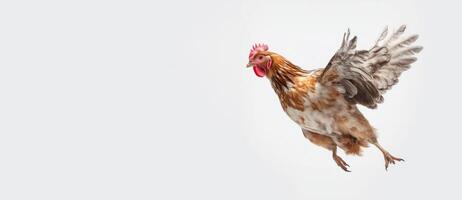 poulet isolé sur blanc Contexte. établi génératif ai photo