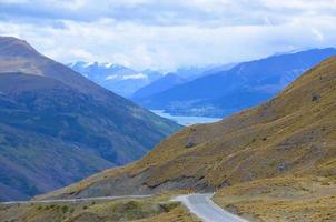 Montagne route près queenstown, Nouveau zélande photo