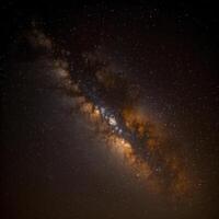 le vue de le ciel à nuit est rempli avec étoiles .génératif ai photo