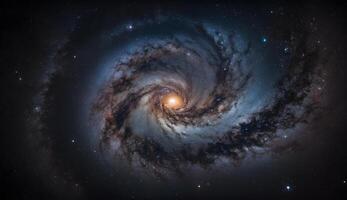 vue de le laiteux façon galaxie dans le univers .génératif ai photo
