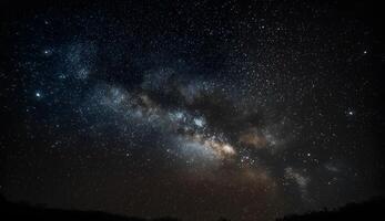 le vue de le ciel à nuit est rempli avec étoiles .génératif ai photo