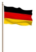 3d drapeau de Allemagne sur une pilier photo