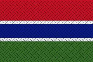 3d drapeau de Gambie sur une métal photo