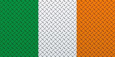 3d drapeau de Irlande sur une métal photo