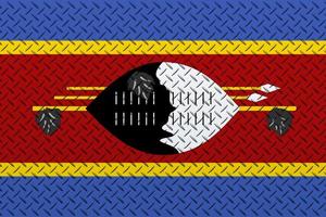 3d drapeau de eswatini sur une métal photo