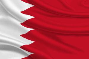 drapeau 3d de bahreïn sur tissu photo