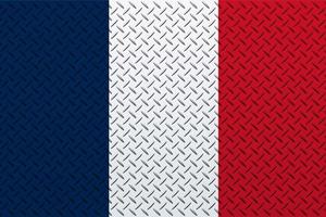 3d drapeau de France sur une métal photo