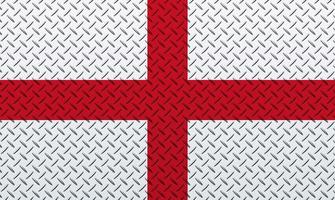 3d drapeau de Angleterre sur une métal photo