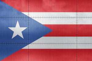 3d drapeau de puerto rico sur métal photo