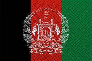 3d drapeau de afghanistan sur une métal photo