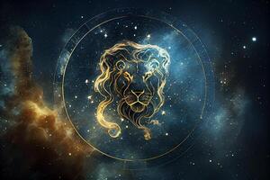 Leo, zodiaque signe, horoscope, astrologie. génératif ai photo