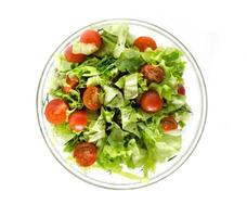 Frais vert salade pour en bonne santé repas. isolé Contexte. photo