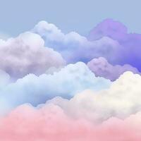 coloré ciel Contexte avec des nuages dans pastel couleurs photo