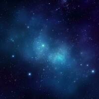 nuit ciel avec étoiles et nébuleuse comme arrière-plan, bleu galaxie Contexte photo