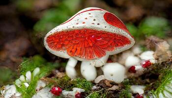 proche en haut de cultivé bleu huître champignons croissance dans champignons cultiver. génératif ai photo