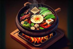 chinois chaud pot nourriture photo