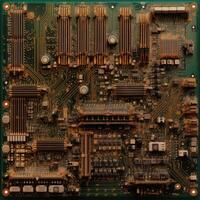 une ordinateur circuit planche ai génératif photo