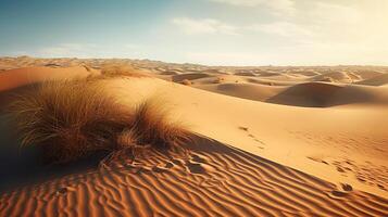 occidental or le sable désert Sahara, ai généré image photo