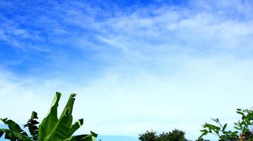 ciel vue avec blanc et bleu des nuages photo