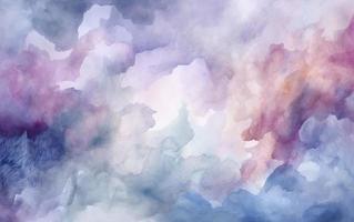 une magnifique aquarelle abstrait Contexte avec bleu, violet, et rose, dans le style de réaliste bleu ciels, ciel bleu et blanc, lumière gris et ciel bleu, produire ai photo