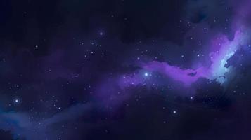 galaxie espace fond d'écran, dans le style de foncé violet et lumière violet, réaliste usage de lumière et couleur, richement coloré ciels, réaliste textures, générer ai photo