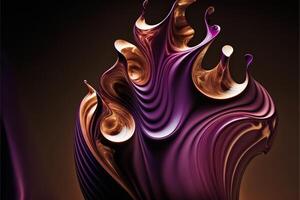 violet vase séance sur Haut de une tableau. génératif ai. photo