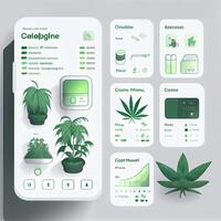 proche en haut de une cellule téléphone avec une plante sur il. génératif ai. photo