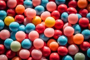 coloré bonbons Contexte. produire ai photo