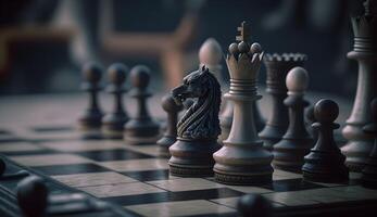 échecs ensemble sur échecs conseil, luxe échecs Jeu photo ,génératif ai