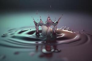 l'eau éclaboussure. chute laissez tomber de pluie. neural réseau ai généré photo