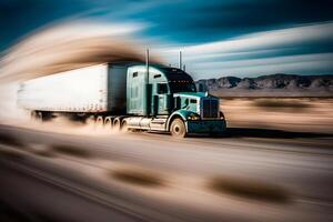 camionneur voiture monte. neural réseau ai généré photo