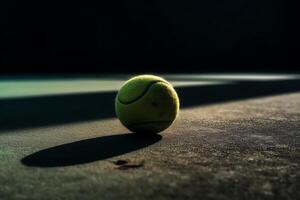 un tennis balle. ai généré photo