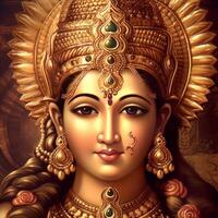 maha lakshmi images Télécharger mah laxmi déesse sur lotus images génératif ai photo